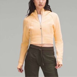 lululemon - Scuba Full-Zip Cropped Hoodie in Summer Glow, Size 2